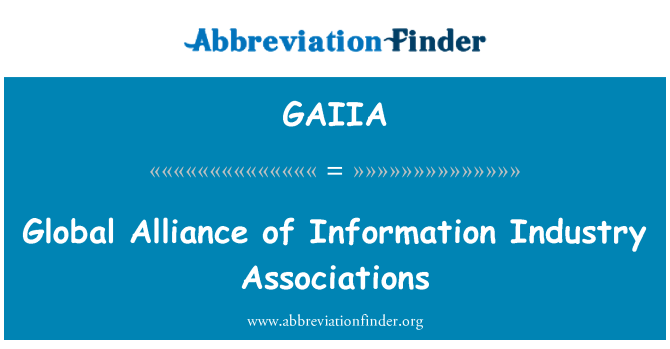 GAIIA: Globální aliance asociací informací průmyslu