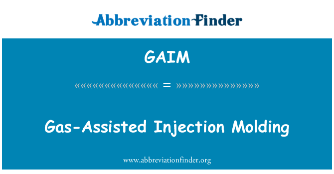 GAIM: Moulage par Injection assistée par gaz