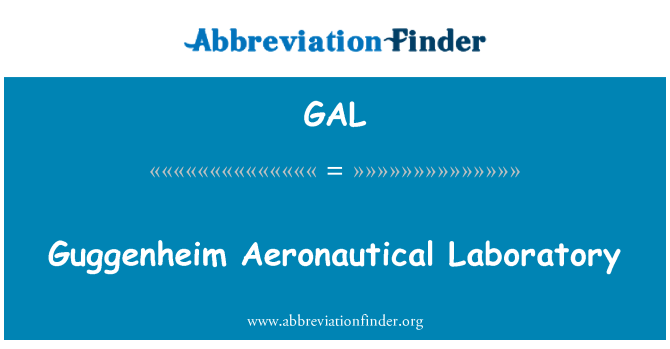 GAL: Laboratorio aeronautico Guggenheim