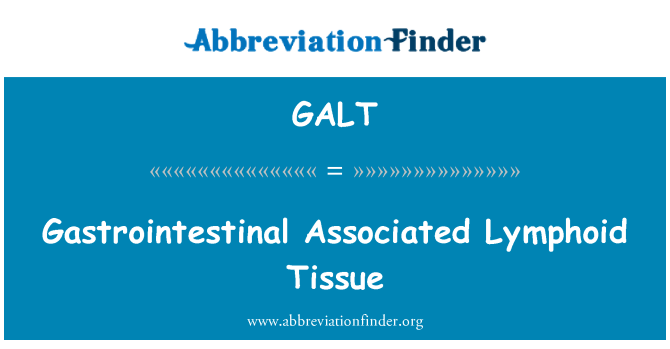 GALT: Tissu lymphoïde associé gastro-intestinale