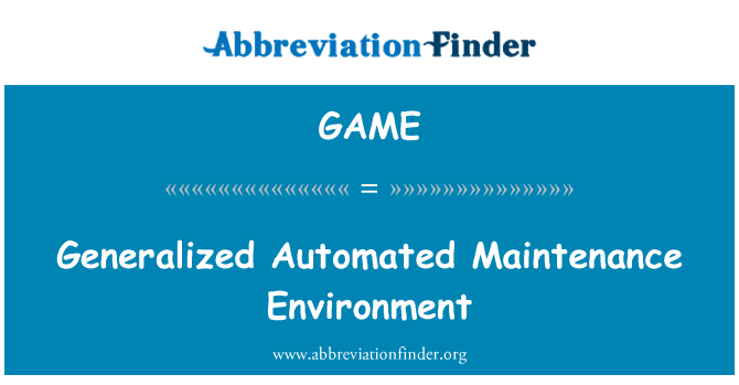 GAME: Ambiente Manutenzione automatizzata generalizzata