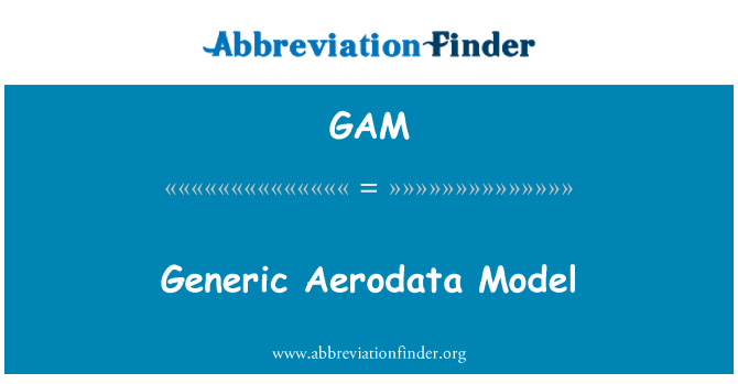 GAM: Ak modèl Aerodata