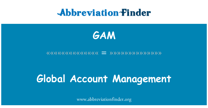GAM: Gestion Compte mondyal