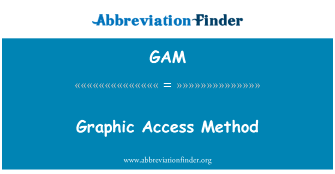GAM: Método de acesso gráfico