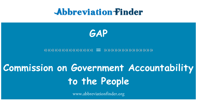 GAP: Commission on Government Accountability to the People