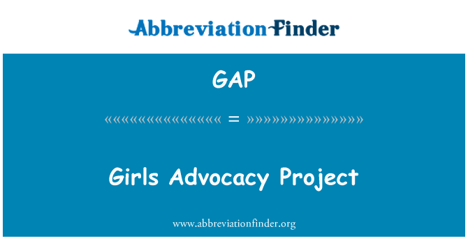 GAP: Dekleta zagovorništvo projekta