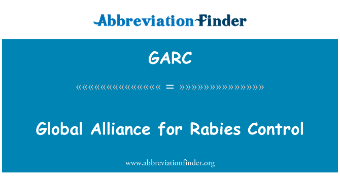 GARC: לברית העולמית לבקרת כלבת