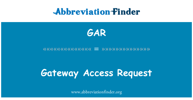 GAR: Gateway åtkomstbegäran