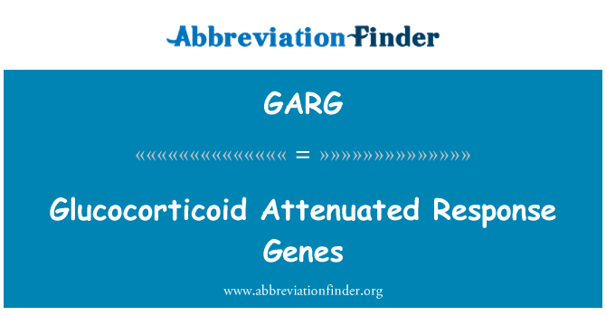 GARG: گلوکوکورٹاکواد کے جواب کی جین اٹانواٹید ۔