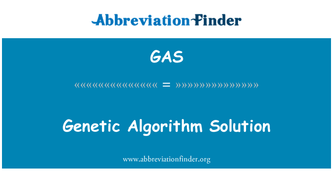 GAS: Генетический алгоритм решения