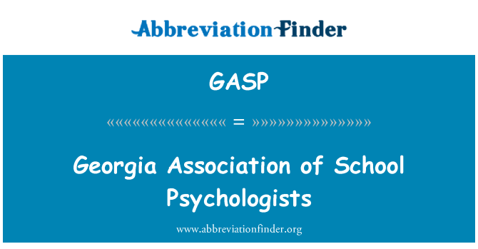 GASP: Associació de Geòrgia de psicòlegs de l'escola
