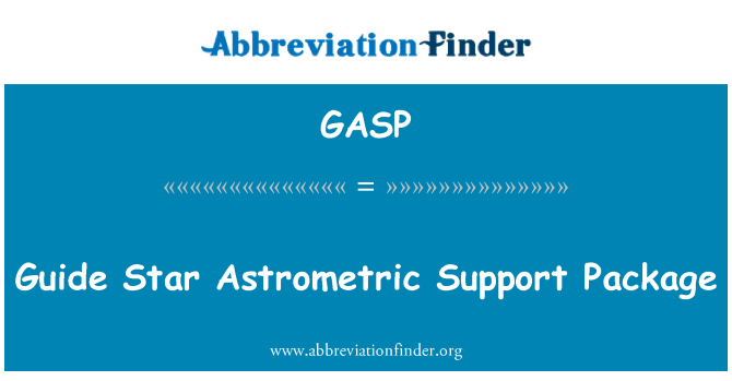 GASP: Pakè sipò Astrometric Star gid