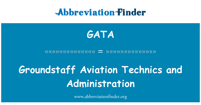 GATA: 摄影师航空工艺和管理