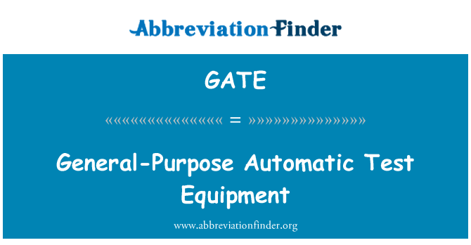 GATE: Általános célú automata berendezés
