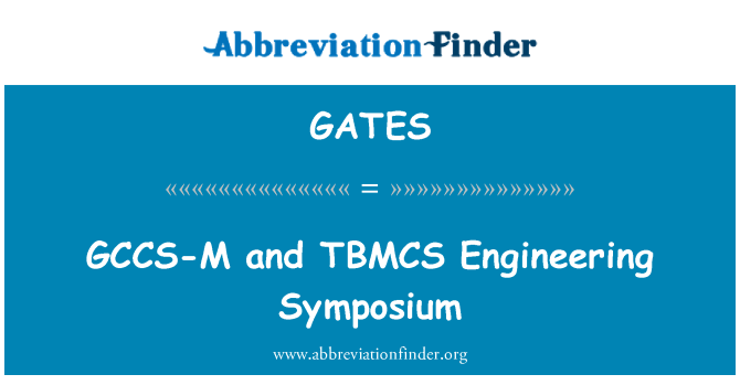 GATES: GCCS-M en TBMCS Engineering Symposium