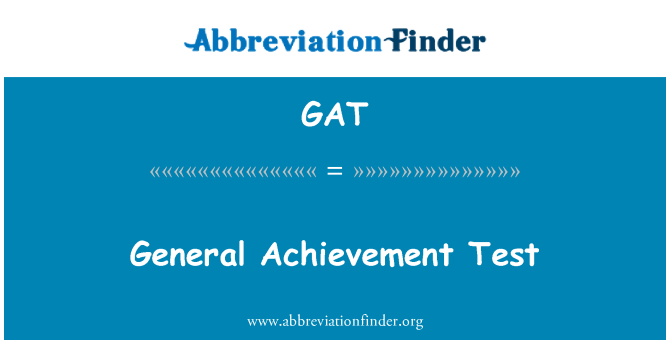 GAT: ทดสอบความสำเร็จทั่วไป