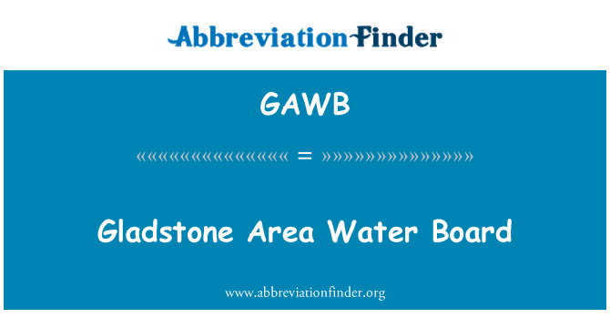 GAWB: Gladstone Area Water Board