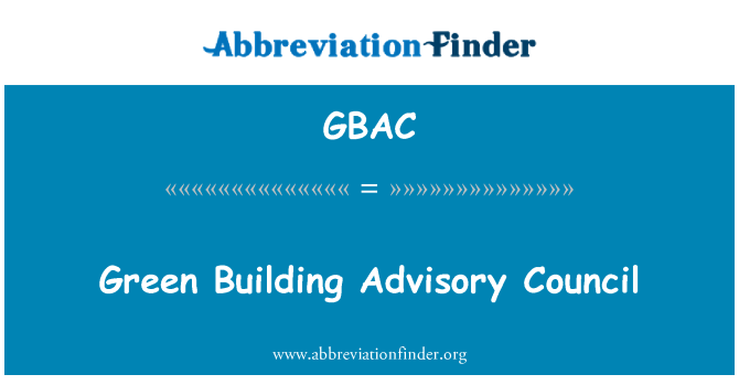 GBAC: Green Building Γνωμοδοτικό Συμβούλιο