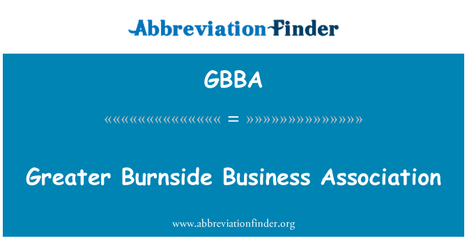 GBBA: Größere Burnside Business Association