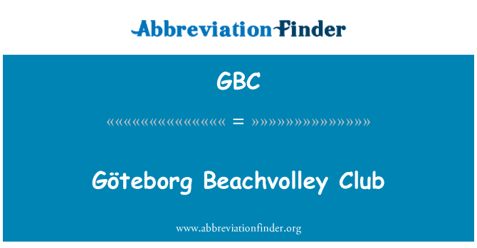 GBC: Göteborg Beachvolley Club