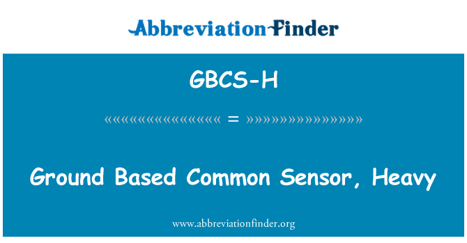 GBCS-H: 基於地面常見感應器重