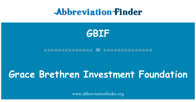 GBIF: קרן השקעות אחיהם גרייס