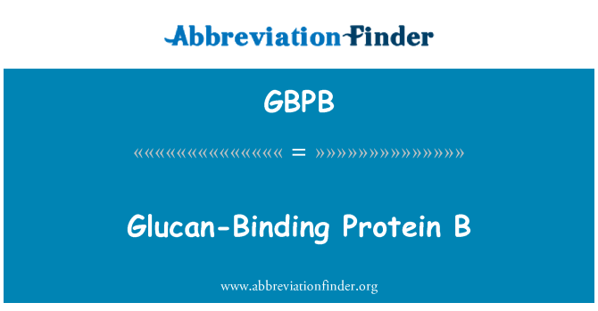 GBPB: Glukan bindende Protein B