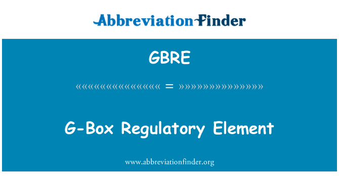 GBRE: G-Box peraturan elemen