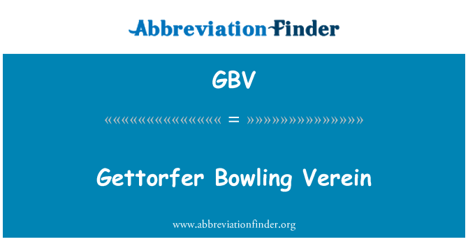 GBV: Gettorfer Verein Боулинг