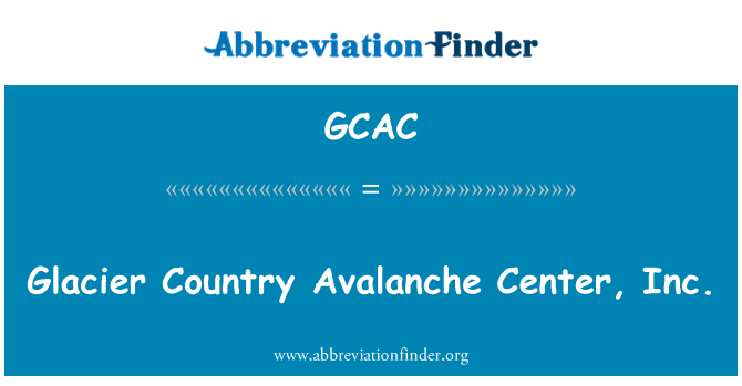 GCAC: Frederikshaab pajjiż valanga taċ-Ċentru, Inc.