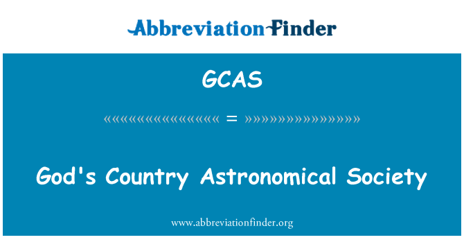 GCAS: भगवान के देश एस्ट्रोनॉमिकल सोसायटी