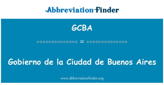 GCBA: Gobierno de la Ciudad de Buenos Aires