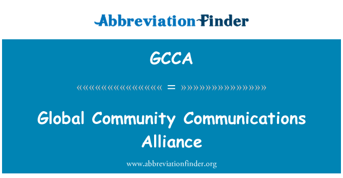 GCCA: Globalne skupnosti komunikacije Alliance