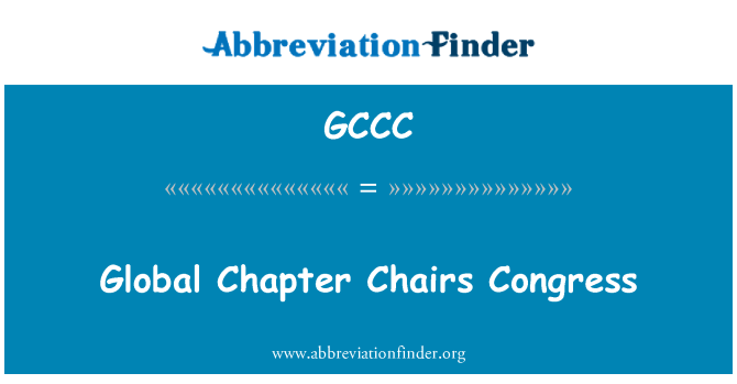 GCCC: Kongrè Chaises chapit mondyal