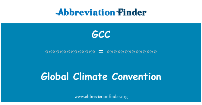 GCC: Convenção do clima global