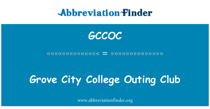 GCCOC: Grove City College wycieczka klubu
