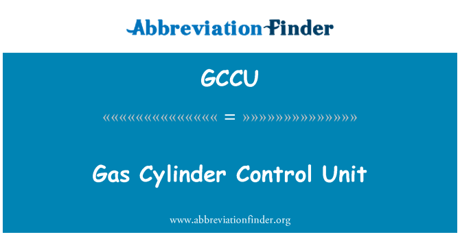 GCCU: Unit kontrol silinder gas