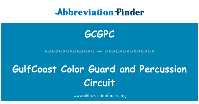 GCGPC: GulfCoast Color Guard a obvod perkuse