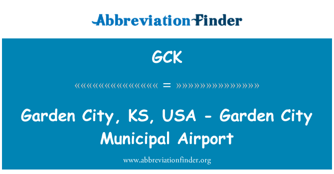 GCK: Garden City, KS, Amerika Serikat - Garden City Municipal Airport