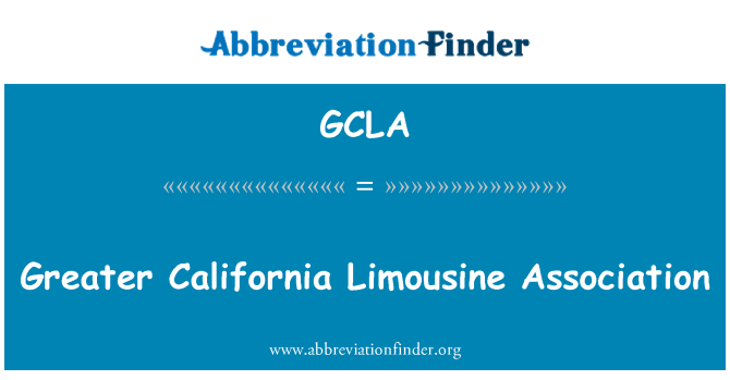 GCLA: Pi gwo Californie Limousine asosiyasyon