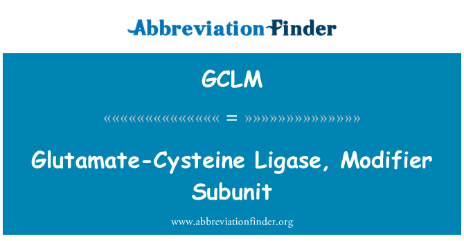 GCLM: Glutamat-cisteïna ligasa, modificador subunitat