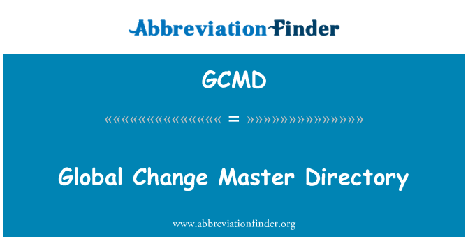 GCMD: מדריך שינוי בסיס גלובלי