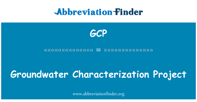 GCP: Грунтовых вод характеристика проекта