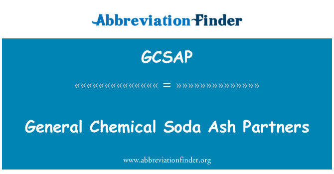 GCSAP: Cinza de Soda química geral parceiros