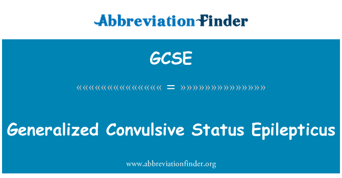 GCSE: Γενικευμένη επιληπτική κατάσταση σπασμωδικός