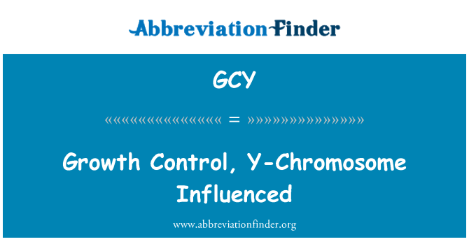 GCY: Controllo di crescita, cromosoma y influenzato