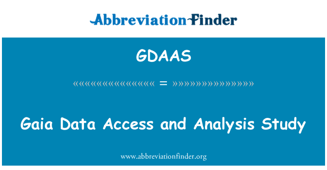 GDAAS: 가이아 데이터 액세스 및 분석 연구