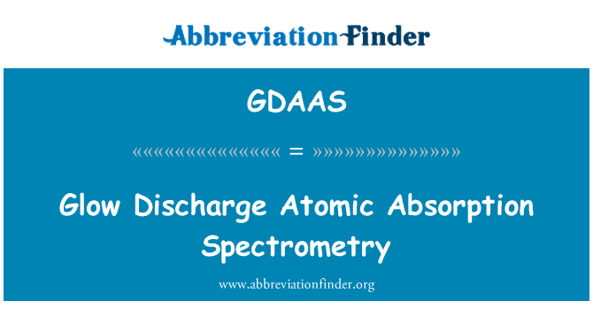 GDAAS: Spettrometria di assorbimento atomico scarico di incandescenza