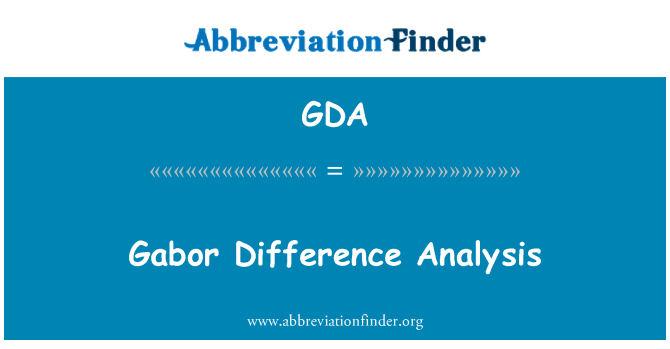 GDA: Gabor diferans analiz
