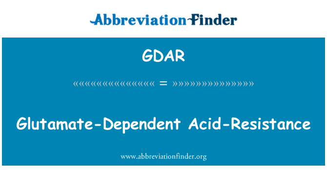 GDAR: Dipendenti fuq il-Glutamate aċidu reżistenza